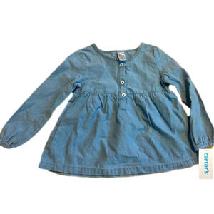 Carter’s Chambray blue denim toddler shirt 3T